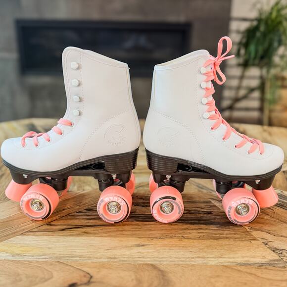 C SEVEN, C7Skates, Quad Skates, White and Pink, Roller Skates, Youth Size 3 - Picture 9 of 10